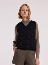 a woman in down gilet
